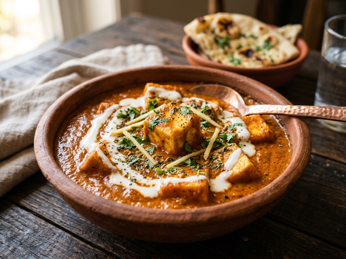 Rich Paneer Curry cooked with Sangeeta's Garam Masala
